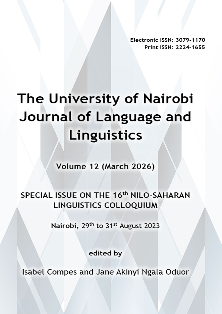 Special Issue on the 16th Nilo-Saharan Linguistics Colloquium
