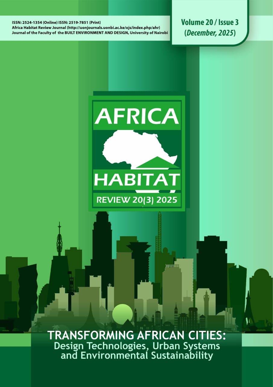 					View Vol. 20 No. 3 (2025): Transforming African Cities: Design Technologies, Urban Systems, and Environmental Sustainability
				